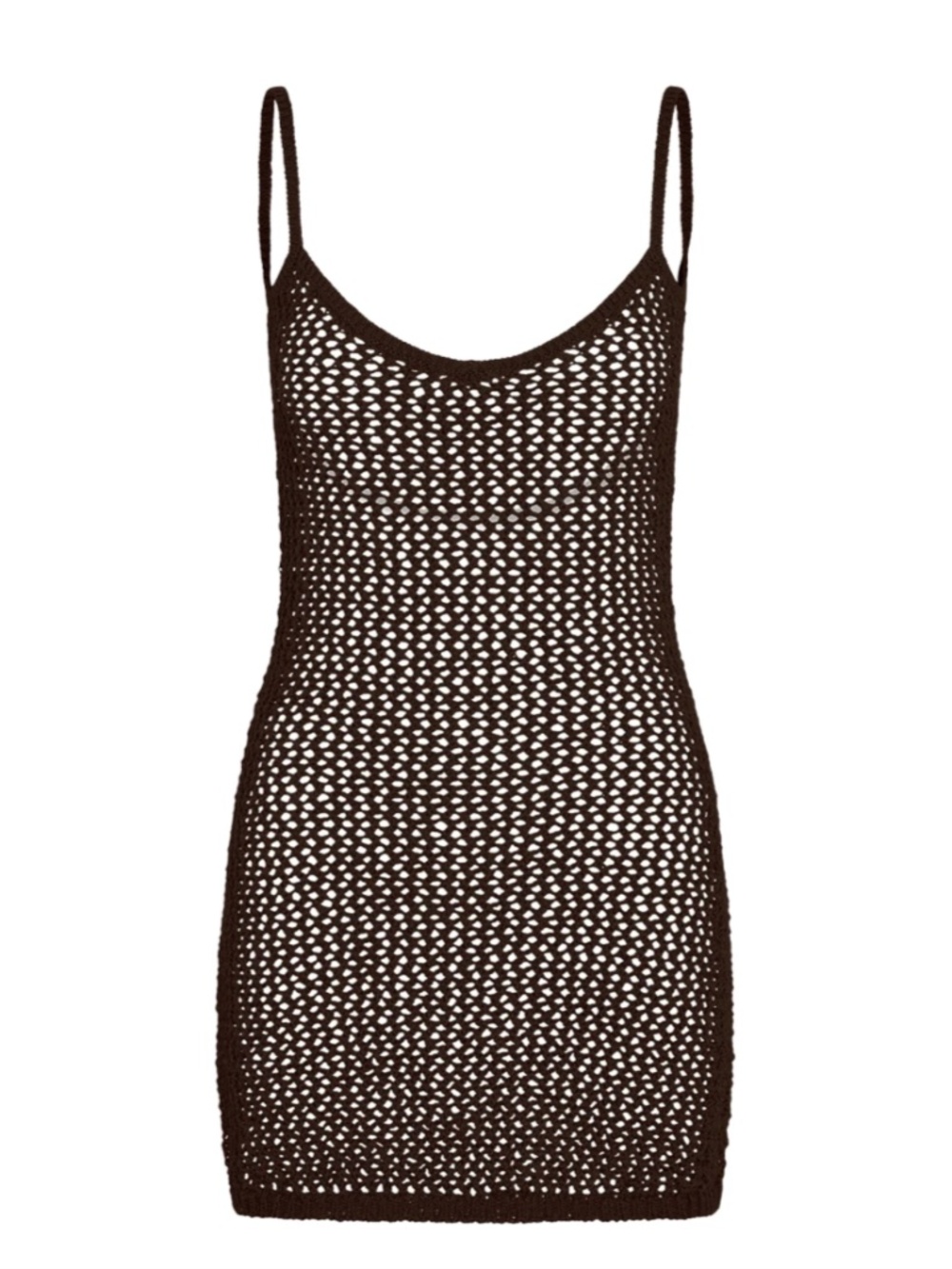 Monday Swimwear - ZANZIBAR MINI DRESS - ESPRESSO PETIT CROCHET - SMALL